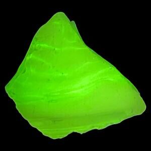 Opalescent Clear Layered‎ Art Glass Cullet Glowing Manganese Slag Glass #5GX63